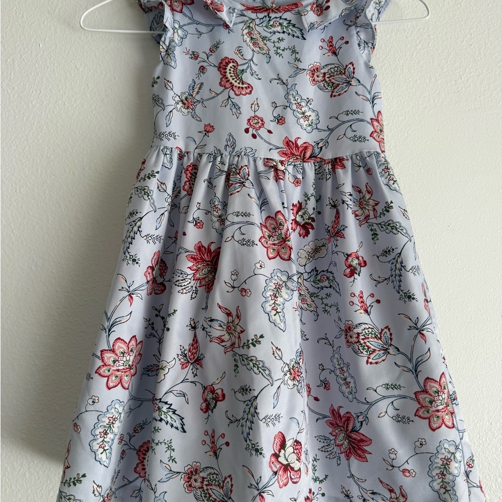 Janie and Jack Floral Dress in White and Red
